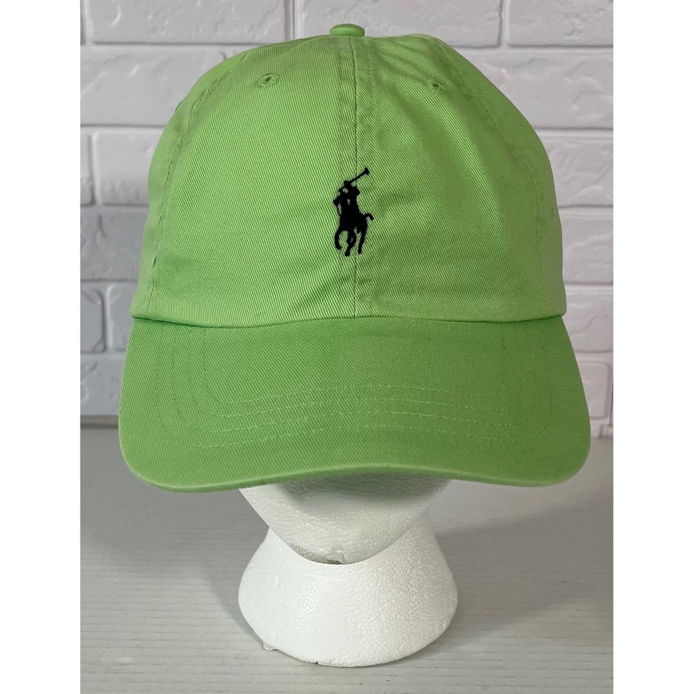 Polo Ralph Lauren Baseball Cap Mens OS Green Cotton Pony Logo Adjustable Hat